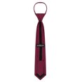 thumbnail image 4 of Jacob Alexander Boys' 14 inch Polka Dot Print Pre-Tied Zipper Neck Tie - Burgundy, 4 of 6
