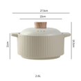 thumbnail image 2 of 2.6L/3.6L Household Ceramic Casserole High Temperature Resistant Kitchen Soup Pot Multifunctional Cooking Pots, 2 of 6