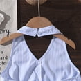 thumbnail image 5 of Tiijoy Summer Girls Fashion Outfits Striped Ruffle Halter Tank Top Shorts Set, Sizes 7-8, 5 of 8