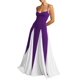 thumbnail image 1 of Vestido de fiesta EEMEII 2025 con tirantes finos, retazos, morado y blanco, 1 of 8