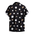 thumbnail image 4 of safuny Men's Loose Cotton Shirts Clearance Lapel Pullover Pineapple Fruit Print Tees Clothing Fashion Summer Hawaiian Beach Button Short Sleeve Shirts Holiday Black XL, 4 of 7