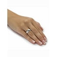thumbnail image 3 of PalmBeach Jewelry 14k White Gold Polished Ultra-Lightweight Nano Diamond Resin Filled Wedding Band 8 mm, 3 of 5