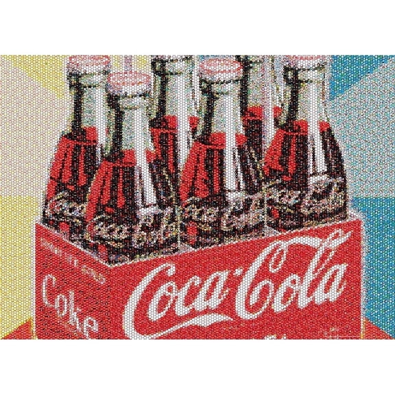 MasterPieces Coca-Cola Jigsaw Puzzle, 1000-Piece Coke Photomosaic Bottles Puzzle, 19.25 x 26.75 Inches