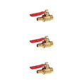 thumbnail image 1 of mmirethe Various Type Ball Valve Threaded Brass Ball Valve 2 interface 12mm 8mm Red 3Set, 1 of 6