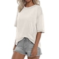 thumbnail image 2 of Sundazz Oversized T Shirts for Women Cotton Vintage Acid Wash Tees Baggy Shirts Trendy Casual Tops, 2 of 8