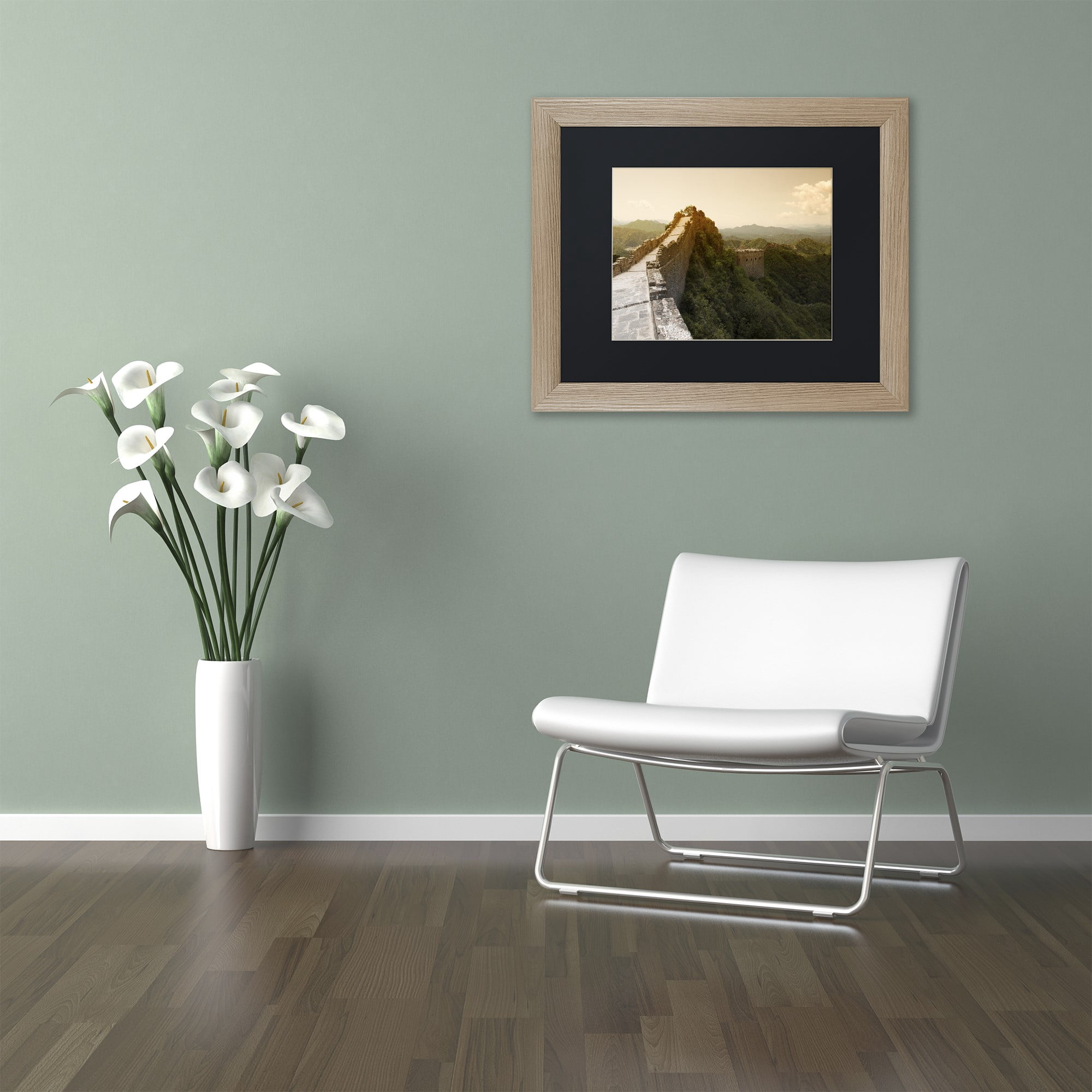 Trademark Fine Art "Great Wall X" Canvas Art by Philippe Hugonnard, Black Matte, Birch Frame