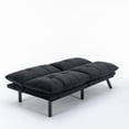 thumbnail image 7 of CARZZI LIFE 70.87" Velvet Futon Sofa Bed, Modern Convertible Sleeper Sofa Couch with Adjustable Backrest and Armrests, Tufted Loveseat Sofa with Metal Legs for Living Room, Bedroom, Apartment, Black, 7 of 7