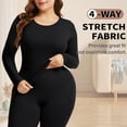 thumbnail image 4 of COMFREE Plus Size Women Thermal Underwear Long Johns Base Layer Top and Bottom Sets for Cold Weather, 4 of 7