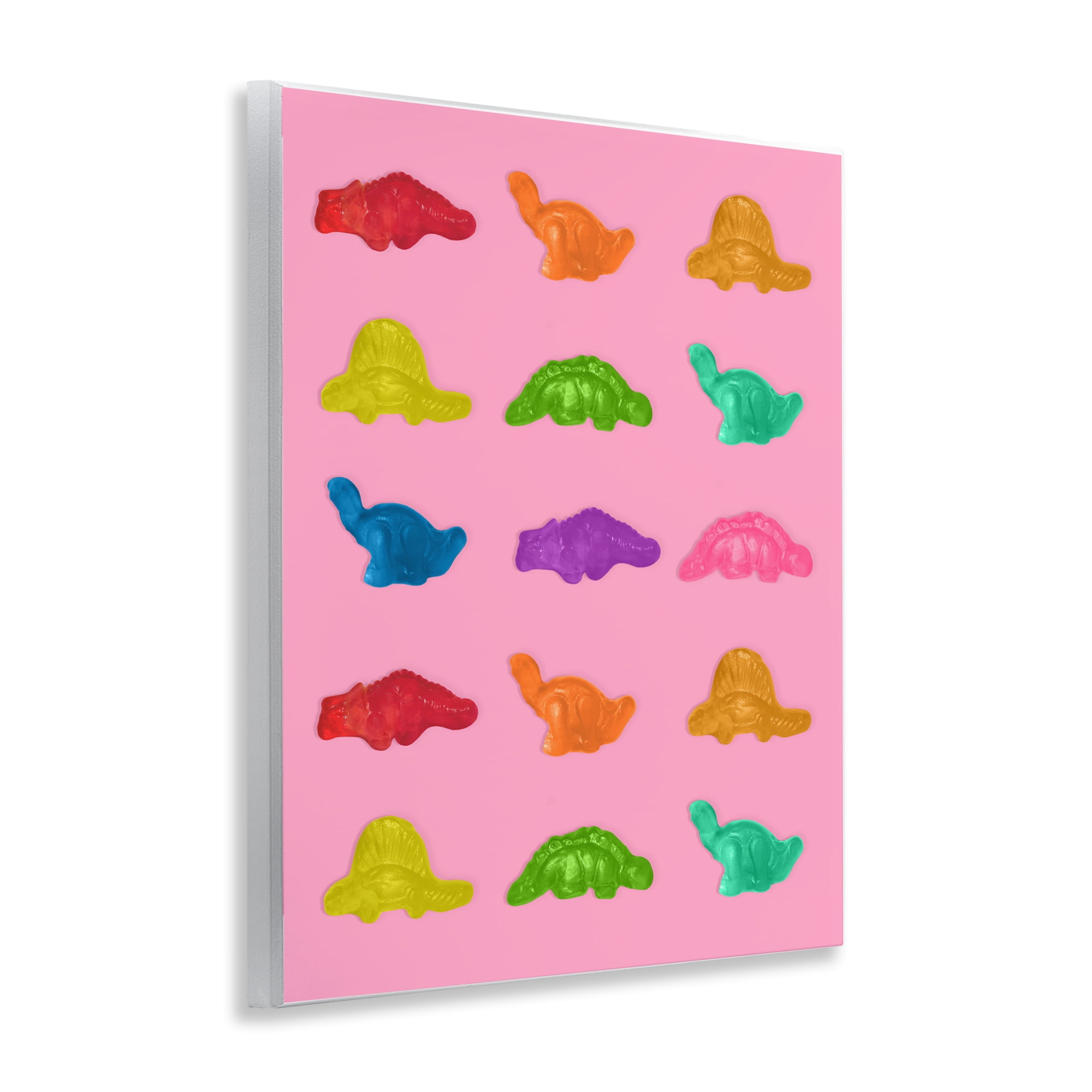 Stupell Industries Dinosaur Candies on Pink Wall Plaque Art, design by LISH Creative