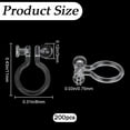thumbnail image 2 of 200pcs Plastic Clip-on Earring Findings Clear 11x8mm Hole: 0.75mm Plastic, 2 of 6