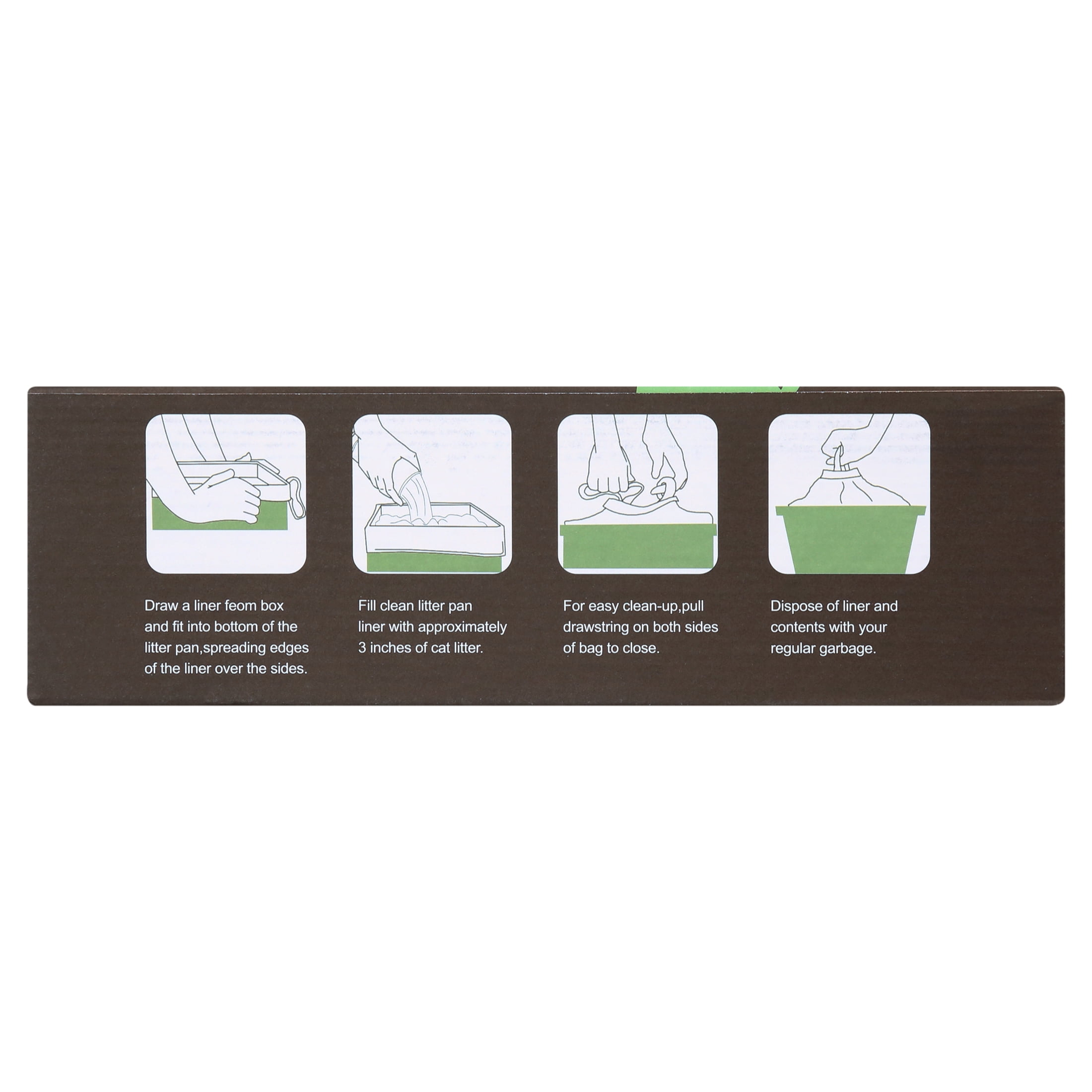 "PET N PET Cat Litter Box Liners,Drawstring Litter Liner Bags,Jumbo Size,Pan Liners 21 Counts"