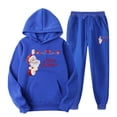 thumbnail image 1 of TIMIFIS Survêtement pour Hommes Bleus 2 Pcs à Capuche Ensemble de Sport Décontracté pour Course Jogging - Automne, 1 of 8