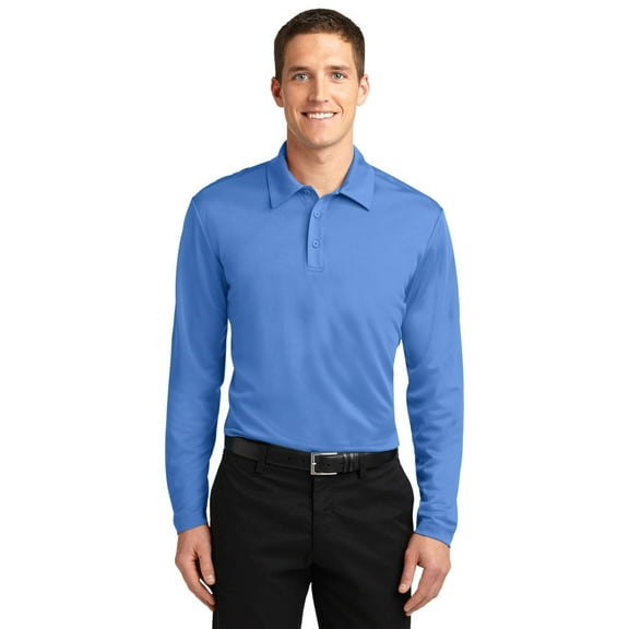 Port Authority Silk Touch Performance Long Sleeve Polo. K540LS