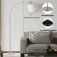 thumbnail image 2 of SUNMORY 75″ Arc/Arched Standing Floor Lamp with 3 Color Temperature, Modern Floor Lamp with 9w A19 LED Bulb,  Tall Lamp with Hanging Drum Shade & Weighted Base & Foot Switch for Bedroom, Living Room, 2 of 8