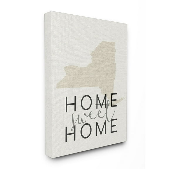 Stupell  Home Sweet Home NYC Typography Stretched Canvas Wall Art 24 x 30