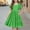 Green, variant on LADIGASU Girls' Sleeve Dress Children's Waist Cinched Short Sleeved Round Neck Dress Princess Dress