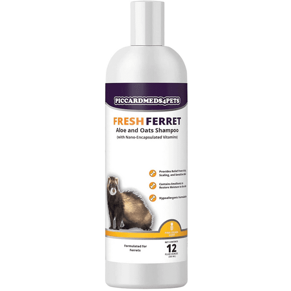 Piccardmeds4pets Fresh Ferret Aloe and Oats Shampoo 12 oz.