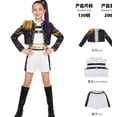 thumbnail image 1 of Traje de escenario K-pop Demon Hunters Black Gold Kids 130, 1 of 1
