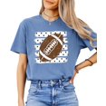 thumbnail image 4 of Football Polka Dot Shirt Women Teen Girls Game Day Football Tee, Blue Jean Shirt, M, 4 of 8