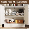 thumbnail image 3 of 72 in Tall Bookshelf 5 Tier Bookcase with Adjustable Shelves, Antique White Book Shelf with Storage Cabinet, Wood Freestanding Display Bookshelves for Home Office，Bedroom, Living Room, 3 of 5