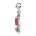 thumbnail image 2 of Sterling Silver Amore La Vita Polished 3-D CZ Enameled Artist Palette Charm Pendant with Fancy Lobster Clasp, 2 of 4