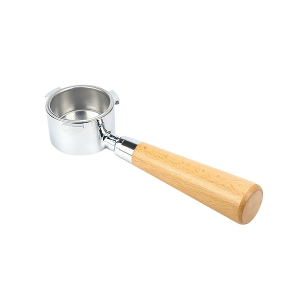 51mm Coffee Bottomless Portafilter with Filter Basket & Wooden Handle