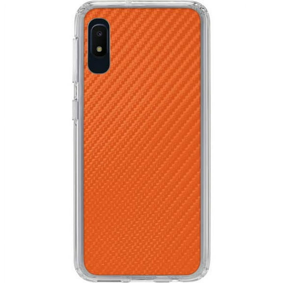 Skinit Textures Orange Carbon Fiber Galaxy A10e Clear Case