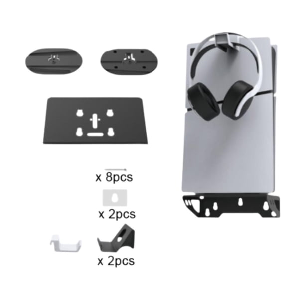 Soporte de pared para mando de juegos, soporte de almacenamiento para auriculares, fácil de instalar, práctico estante de pared, soporte de exhibición