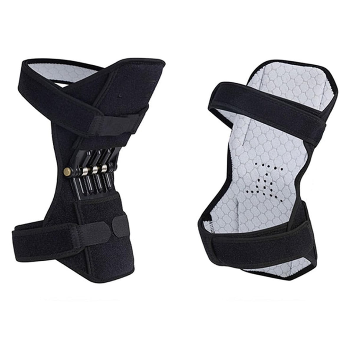 Spring Stabilizer Knee Brace  Adjustable Support for Squats, Volleyball & Climbing Breathable Joint Protection for Men & Women (Black, 1-Pack)