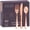 Rosegold, variant on SETUP Rose Gold Disposable Cutlery Set, Elegant Plastic Silverware for Parties Weddings and Events, 160 Count