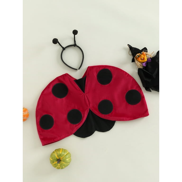 Kids Girl Ladybug Cosplay Costume Set Halloween Party Jumpsuit