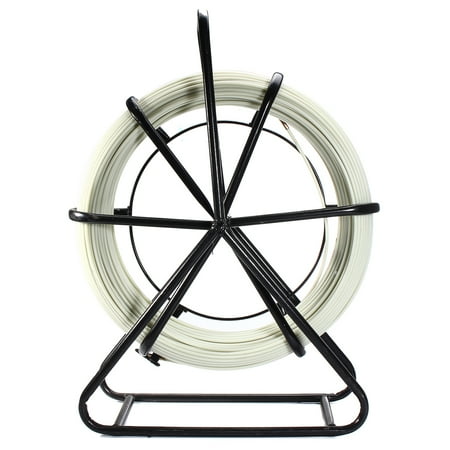 - Fish Tape Fiberglass 4.5mm 328ft Duct Rodder Fish Tape Continuous Fiberglass Wire Cable Running with Cage and Wheel Stand