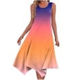 thumbnail image 1 of LNGOOR Robe d'Été Décontractée pour Femmes Sans Manches, Ourlet en Pointe, Robe Midi Fluide à Bretelles, Robe de Plage pour les Vacances, 1 of 6