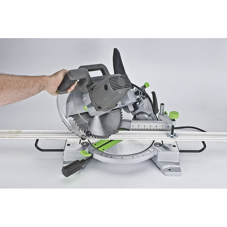 Genesis GMS1015LC 15-Amp 10-Inch Compound Miter Saw with Laser Guide and 9  Positive Miter Stops