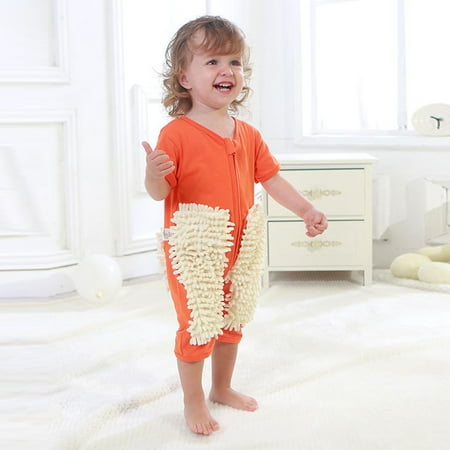

Aompmsdx Romper Baby Girls Boys Crawling Baby Solid Mop Onesie Romper Jumpsuity117K Clothes