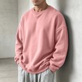 thumbnail image 6 of RJMDKXZ Fleece Crew Neck Sweatshirts Men Oversized Plus Size Casual Solid Soft Pullover Long Sleeve Sweat Shirts, 6 of 7