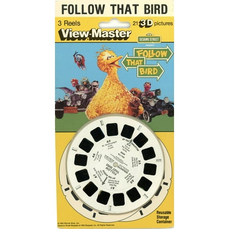 Sesame Street - FOLLOW THAT BIRD - Classic ViewMaster - 3 reel with 21 3D images