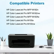 215A Toner Cartridges With Chip Compatible for HP 215A W2310A Color Pro MFP M182nw Laserjet MFP M183fw M182 M183 M155 Printers Ink, Pack of 4