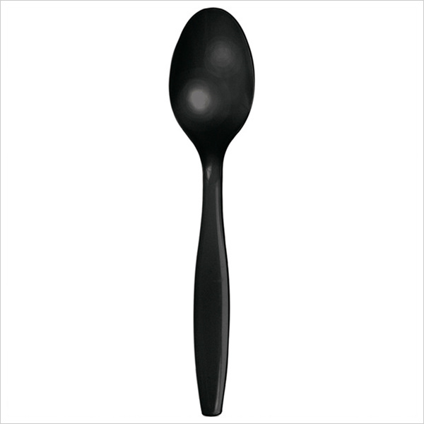 Premium Plastic Spoons Bulk Black Velvet,Pack of 50 EA