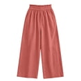 thumbnail image 4 of Sevevn Women's Cropped Casual Wide Leg Palazzo Pants Elastic Waisted Flowy Trousers with Pockets, 4 of 8
