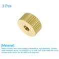 thumbnail image 3 of Uxcell Knurled Thumb Nuts, 3 Pack M4 x D12mm x H6mm Brass Knurl Nut Flat Head Blind Hole for 3D Printer Parts, 3 of 5