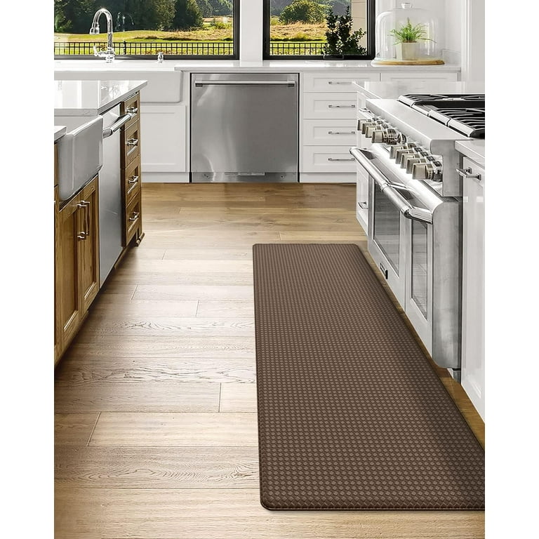 Sanmadrola Kitchen Mat [2 PCS] Cushioned Anti-Fatigue Kitchen Rugs Non-Skid  Waterproof Kitchen Mats and Rugs Ergonomic Comfort Standing Mat for Kitchen,  Floor, Office, Sink, Laundry,Gray 