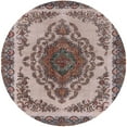 thumbnail image 1 of Ahgly Company Machine Washable Indoor Round Industrial Modern Sepia Brown Area Rugs, 6' Round, 1 of 7