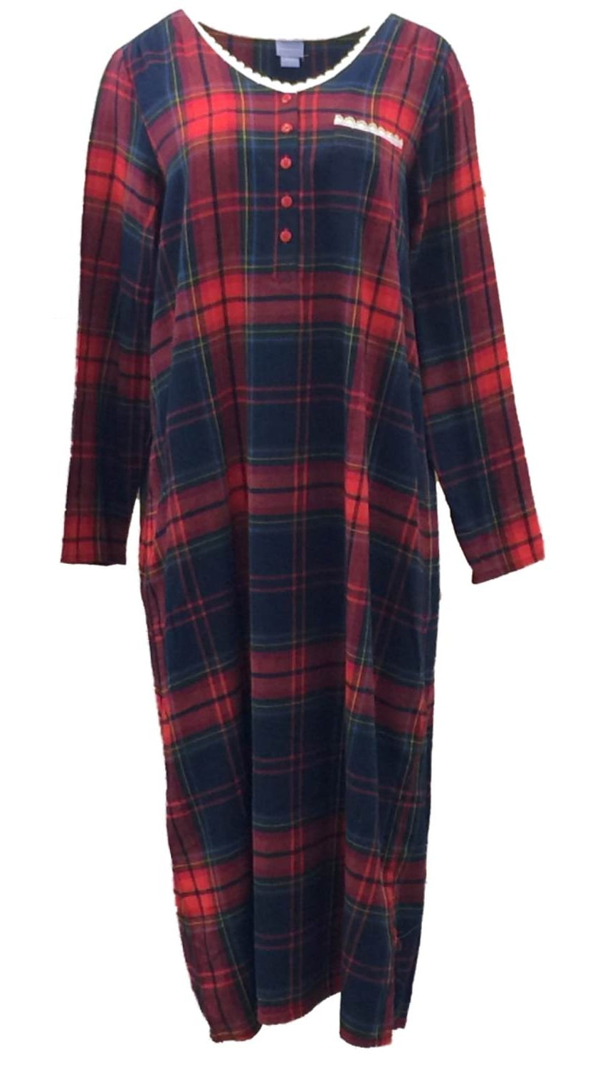flannel nightgowns walmart
