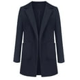 thumbnail image 4 of Yigetop Suit Jackets for Women, Turn Down Collar Tie Up Women Elegant Lady Long Sleeve with Belt Professional Blazers for Women Dark Blue 2XL, 4 of 6