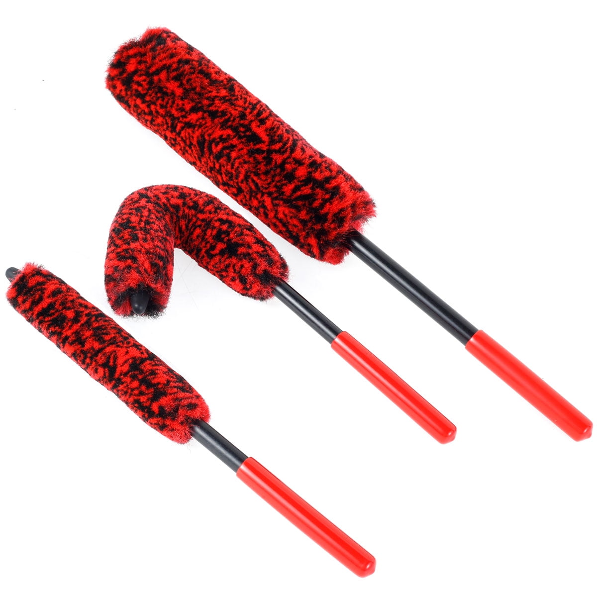 Adifare 3Pcs Wheel Cleaning Brush Kit Micro Fiber Wheel Wand with