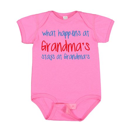 

Inktastic What Happens at Grandma s Gift Baby Boy or Baby Girl Bodysuit