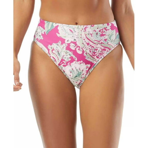 Carmen Marc Valvo MULTI Printed Reversible Bikini Swim Bottom, US Small