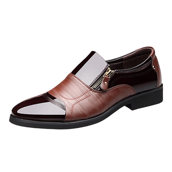 Zapatos de vestir para hombre, sin cordones, estilo Oxford, cómodos, informales y elegantes, formales. marrón 44