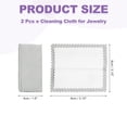 thumbnail image 2 of Uxcell 3.2"x3.2" Jewelry Cleaning Cloth, 2 Pack Double-Sided Fleece Polishing Cloth for Gold, Silver and Jewelry, Light Gray, 2 of 6